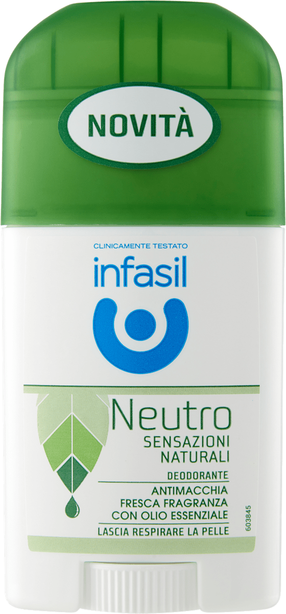 infasil Deodorante stick Neutro Sensazioni Naturali con olio essenziale ...