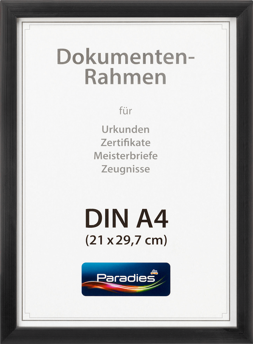 Paradies Bilderrahmen 21x29,7 cm - A4, schwarz, 1 St dauerhaft günstig