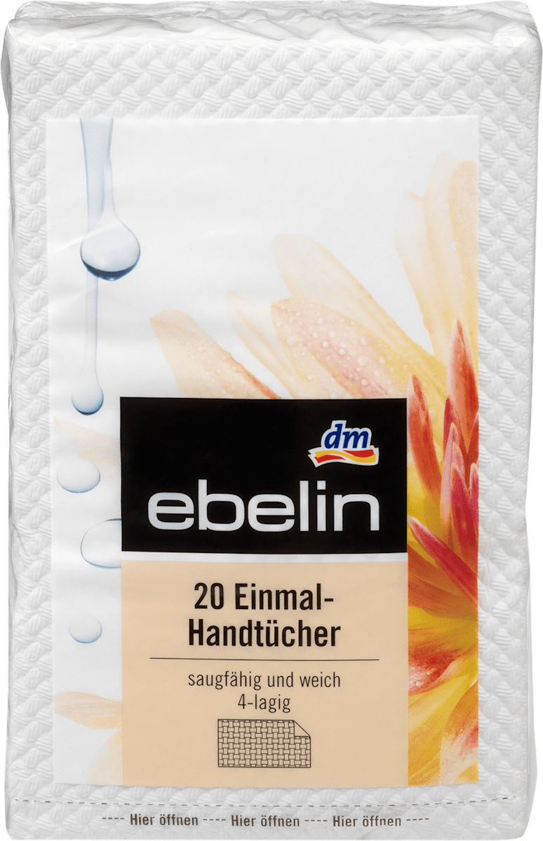 ebelin Einmalhandtücher 4-lagig, 20 St