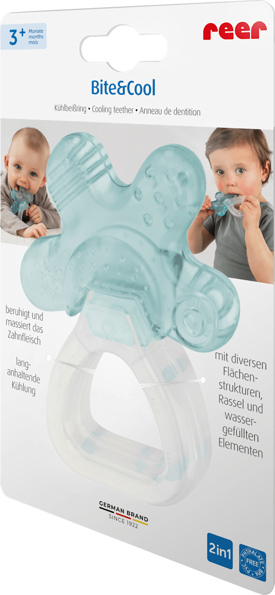 Reer Eis-Beißring - Anello Dentizione Acqua Per Neonati - Allevia Il Dolore Delle Gengive - Fino A 6 Mesi
