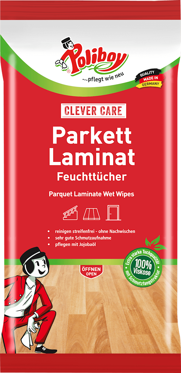 Poliboy Feuchte Bodentücher Parkett & Laminat, 15 St dauerhaft günstig online kaufen