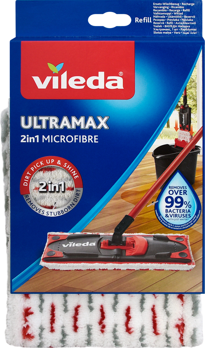 Vileda Bodenwischer Ersatzbezug UltraMax 2in1 Microfibre, 1 St