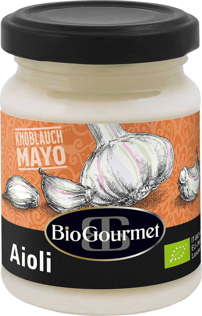 BioGourmet Mayonnaise Aioli Knoblauch, 120 g | dm.at