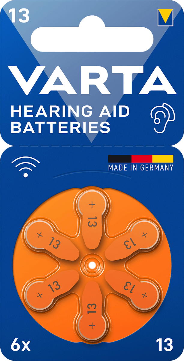 Austria product data sample: Batterien für Hörgeräte 13, 6 St