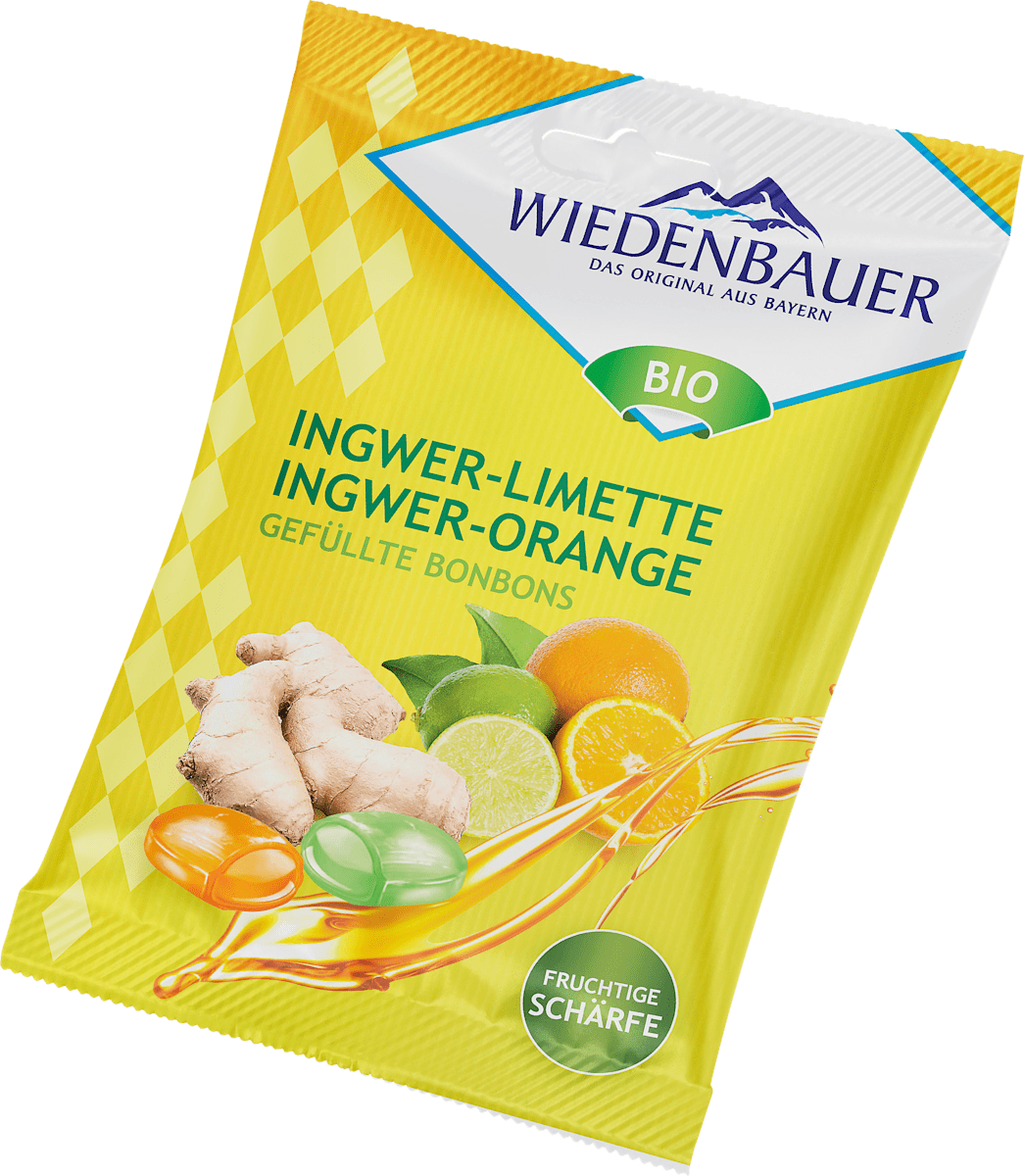 Wiedenbauer Bonbon, Ingwer-Limette & Ingwer-Orange, gefüllt, 75 g ...
