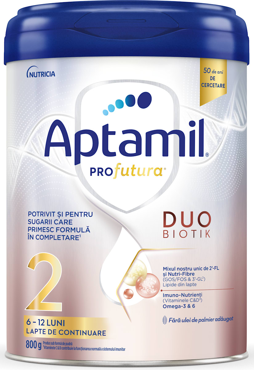 Aptamil Lapte praf de continuare PROfutura 2, 6-12 luni, 800 g | dm.ro