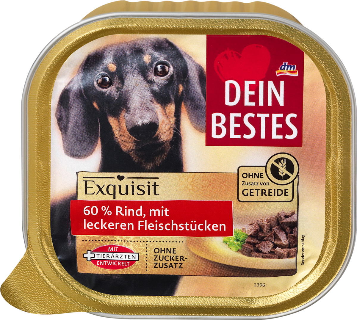 Dein Bestes Nassfutter Hund mit Rind, Exquisit, 300 g dauerhaft gnstig  online kaufen | dm.de