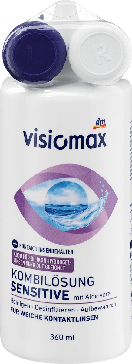 Visiomax Kombinovan roztok na kontaktn oovky Sensitive, 360 ml |  mojadm.sk