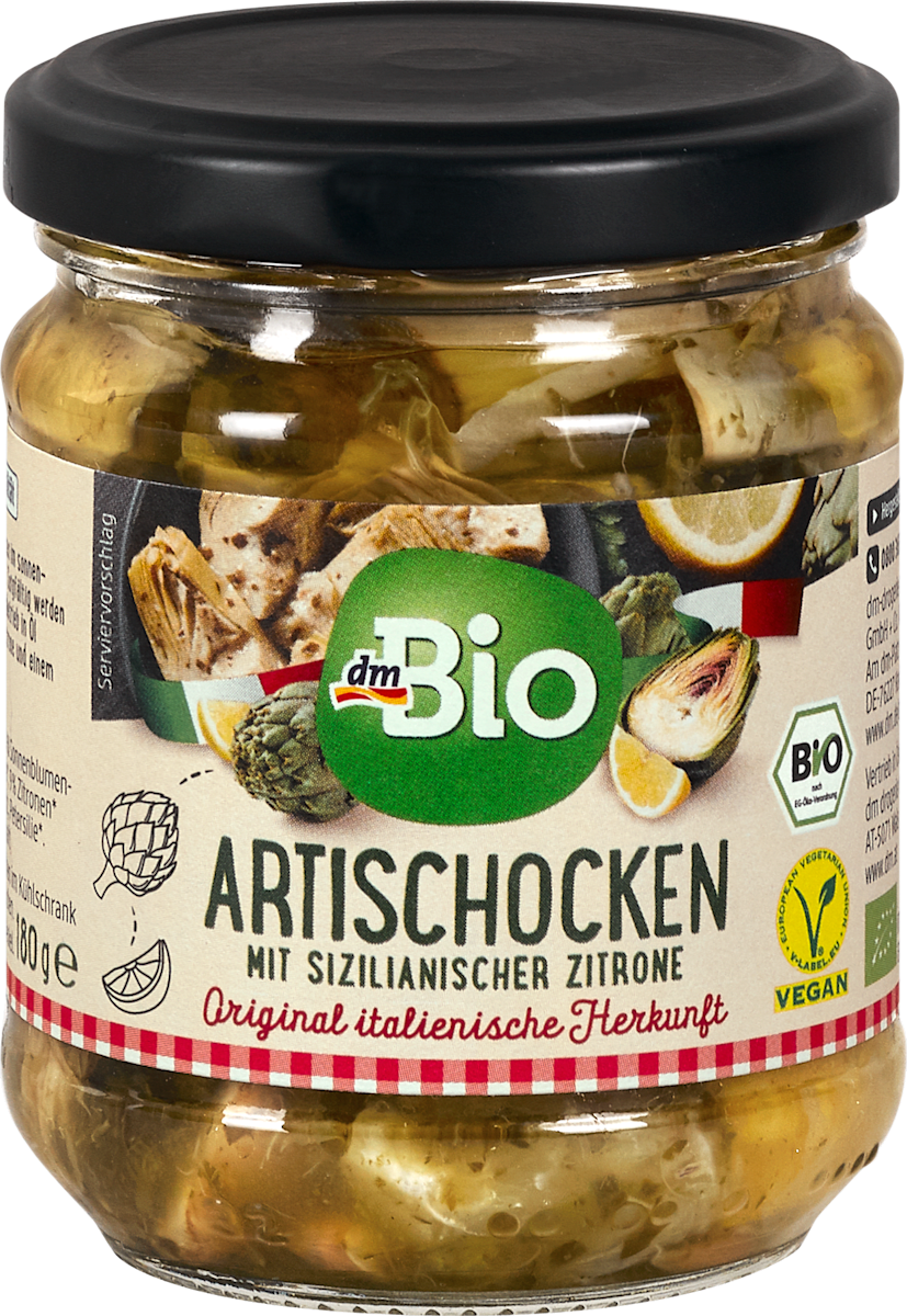 dmBio Bio artičoke v olju, 185 g | dm.si