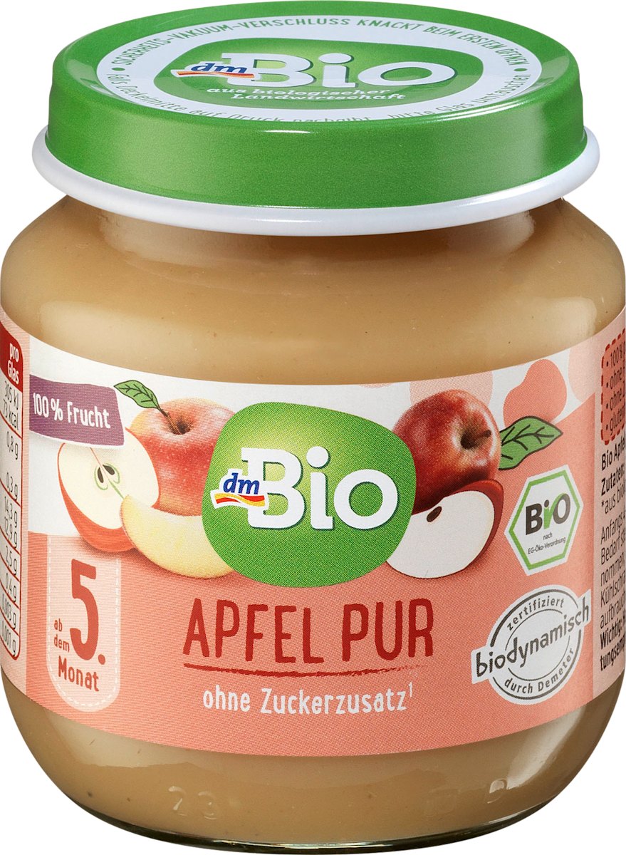 dmBio Früchte Apfel pur ab dem 5. Monat, 125 g dauerhaft günstig online ...