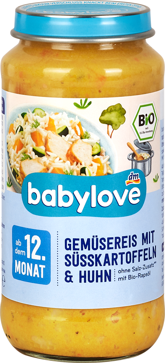 babyloveBebi kašica – pirinač sa povrćem, krompirom i piletinom, od 12. meseca, 250 gDijetetska namirnica