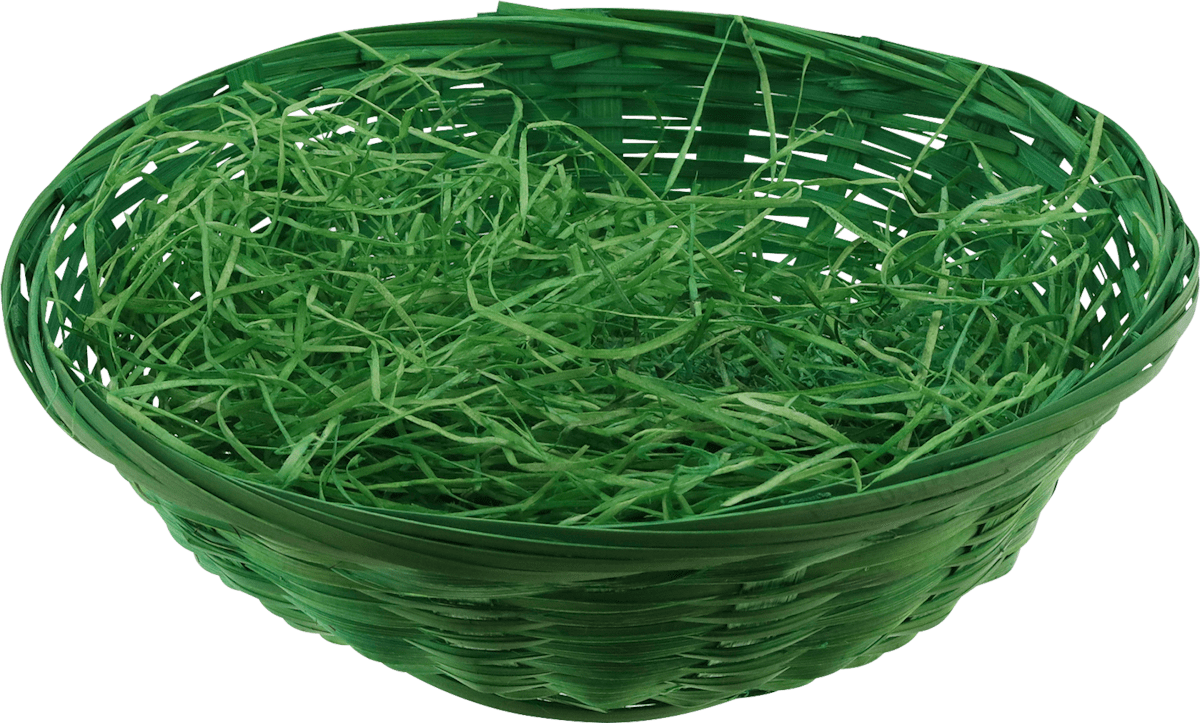 Dekorieren &amp; Einrichten Osterkorb gefüllt mit Ostergras, grün, 1 St ...