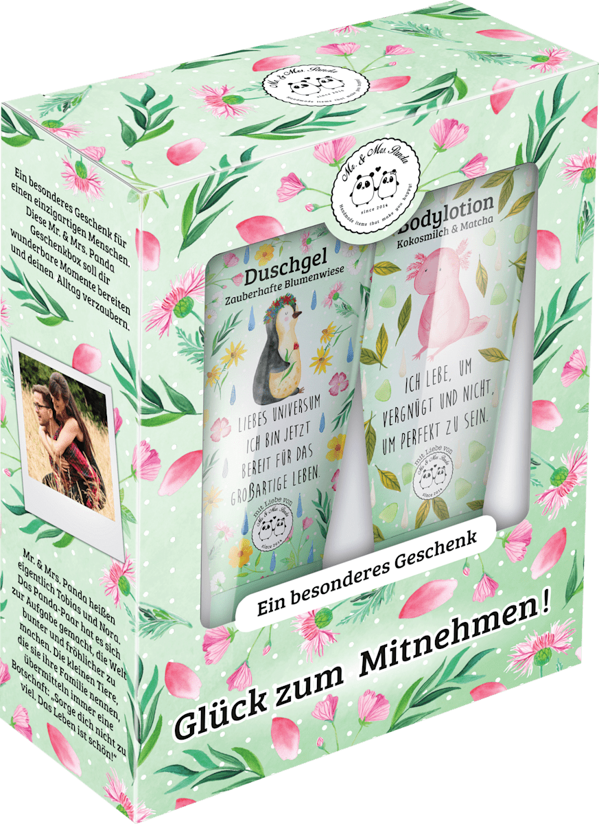 Mr. & Mrs. Panda Personalisierter Baby Body 'BestFriends-Lemon' - 100% Bio-Baumwolle