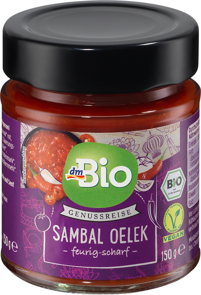 dmBio Bio začimbni namaz iz rdečih feferonov, zelo pekoč, 150 g | dm.si