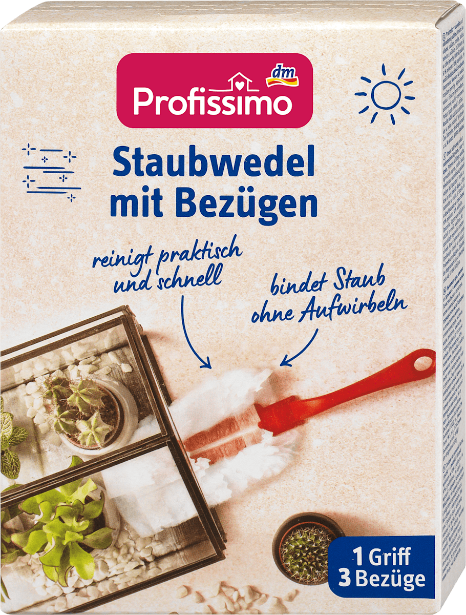 Profissimo Miotełka do kurzu, zestaw: 1 rączka + 3 nakładki, 1 szt ...