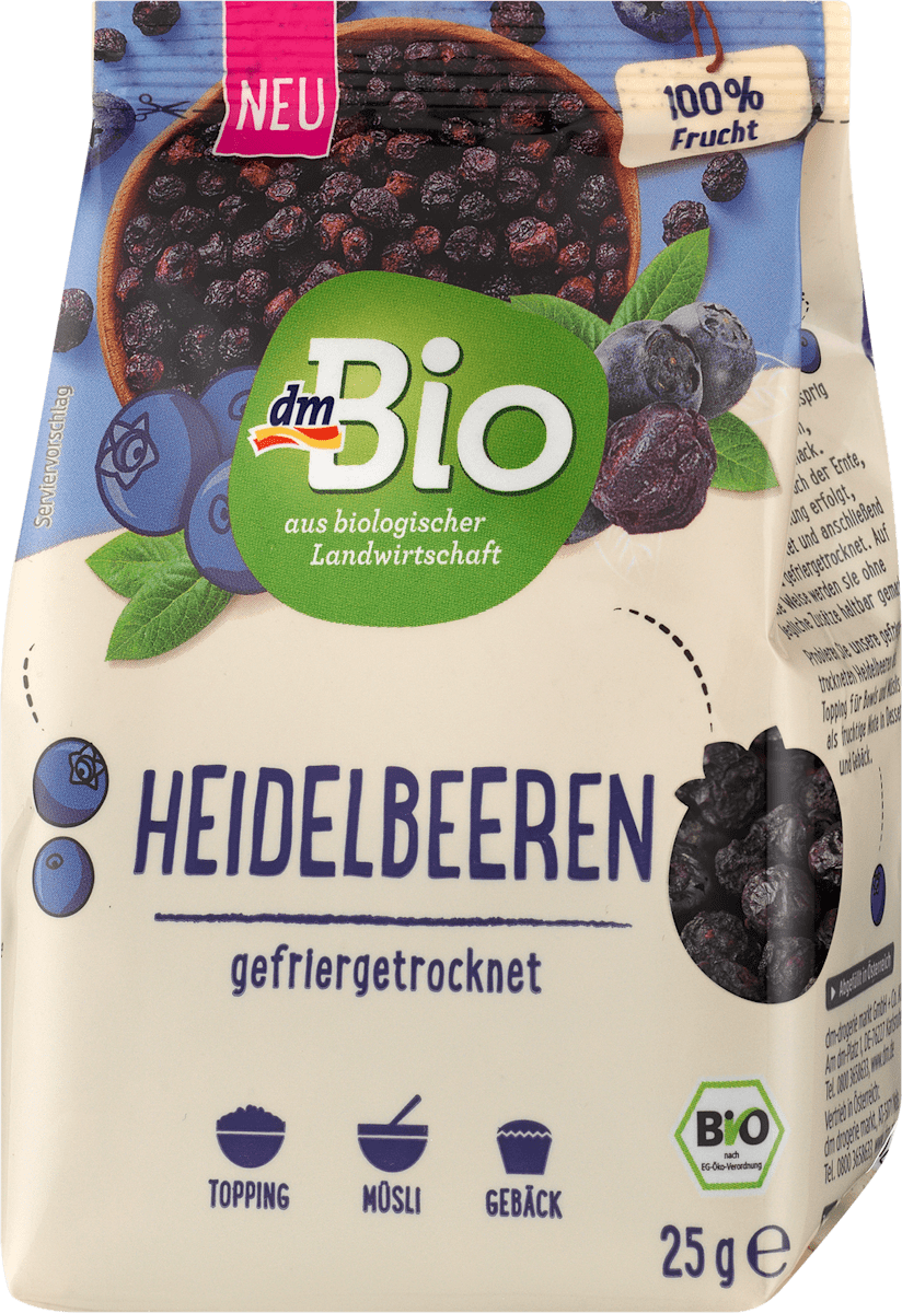 dmBio Heidelbeeren gefriergetrocknet, 25 g dauerhaft günstig online ...