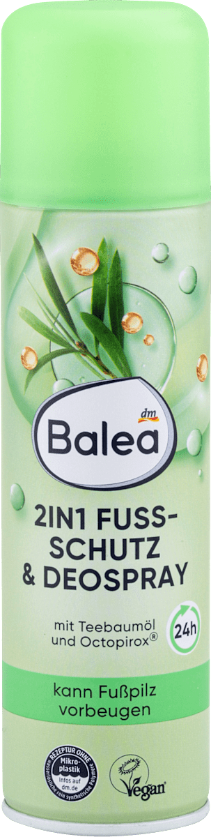 Balea 2in1 Fußschutz & Deo Spray, 200 ml