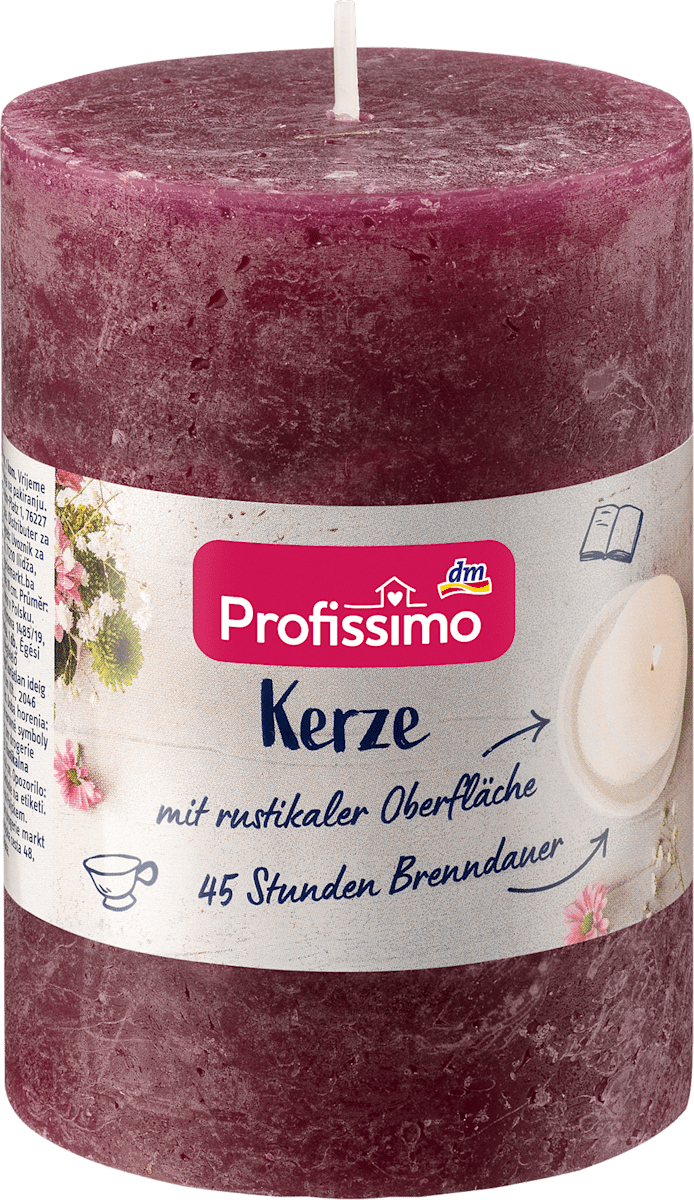 Profissimo Kerze rustik 100/68 Pflaume, 1 St dauerhaft günstig online ...