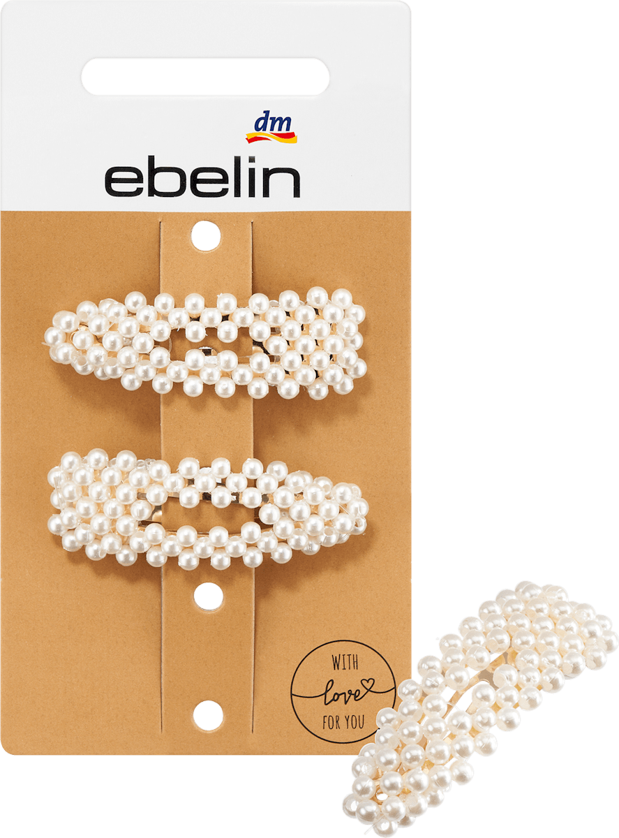 2x Weiße Perlen-Haarschleifen Für Mädchen & Frauen – Elegante Haarspangen Mit Schmuck-Perlen (versch. Stile)