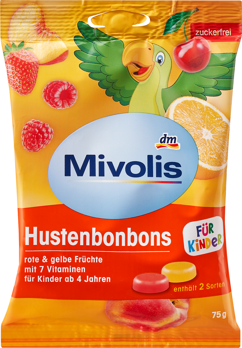 Mivolis Köhögés elleni cukorka gyerekeknek, gyümölcsös ízű ...