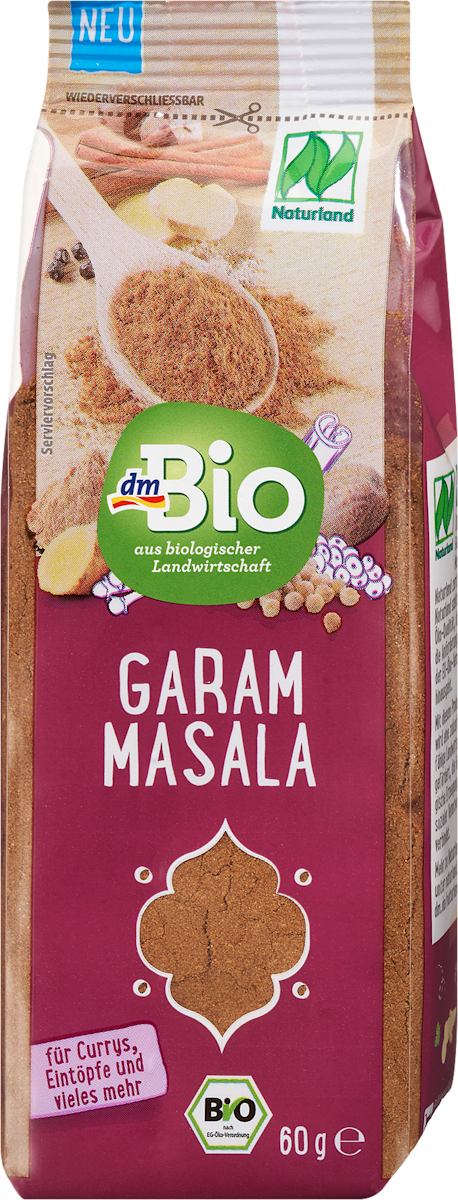 dmBio Mix di spezie bio Garam Masala, 60 g | dm Italia