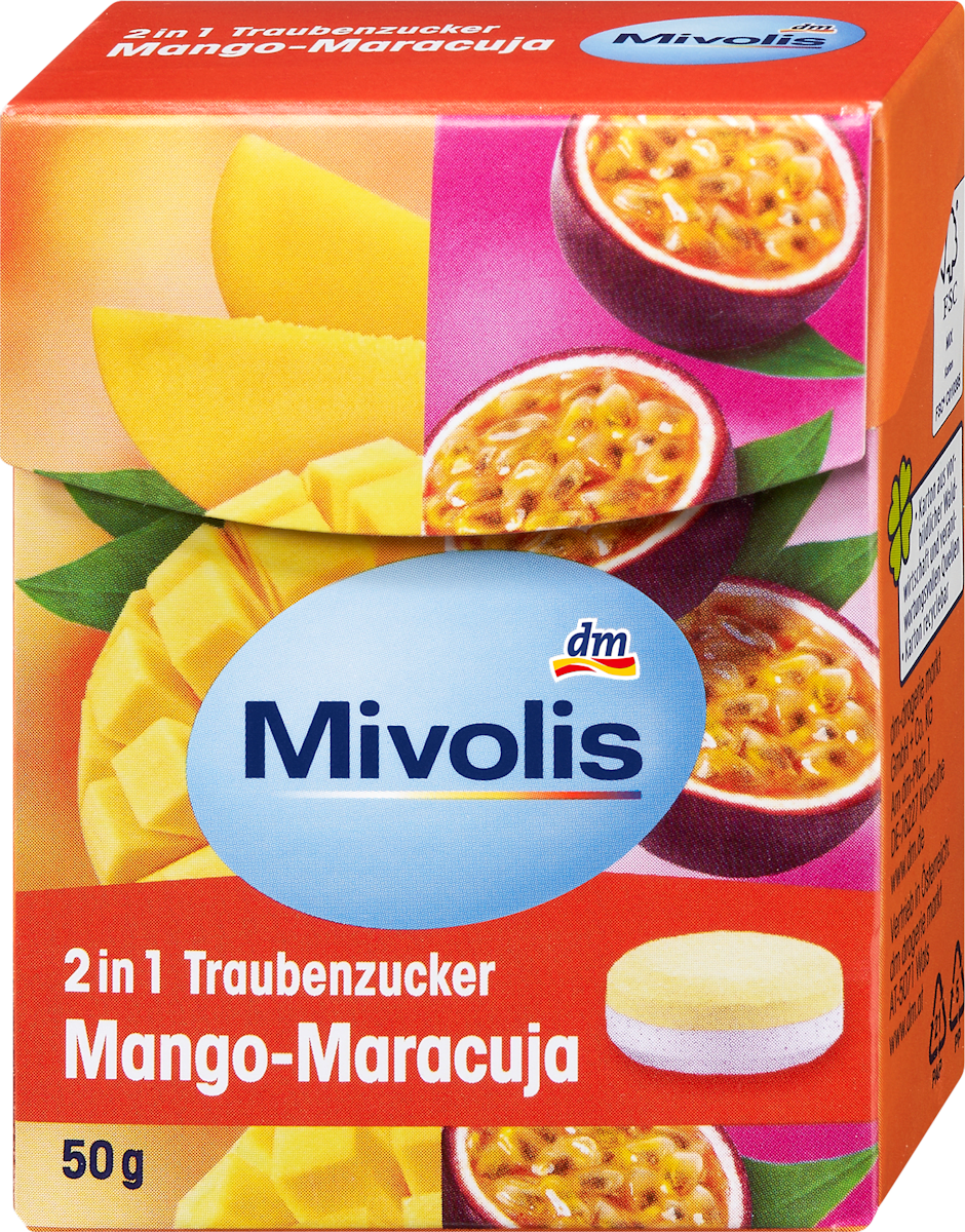 MivolisKomprimati grožđanog šećera mango i marakuja,
