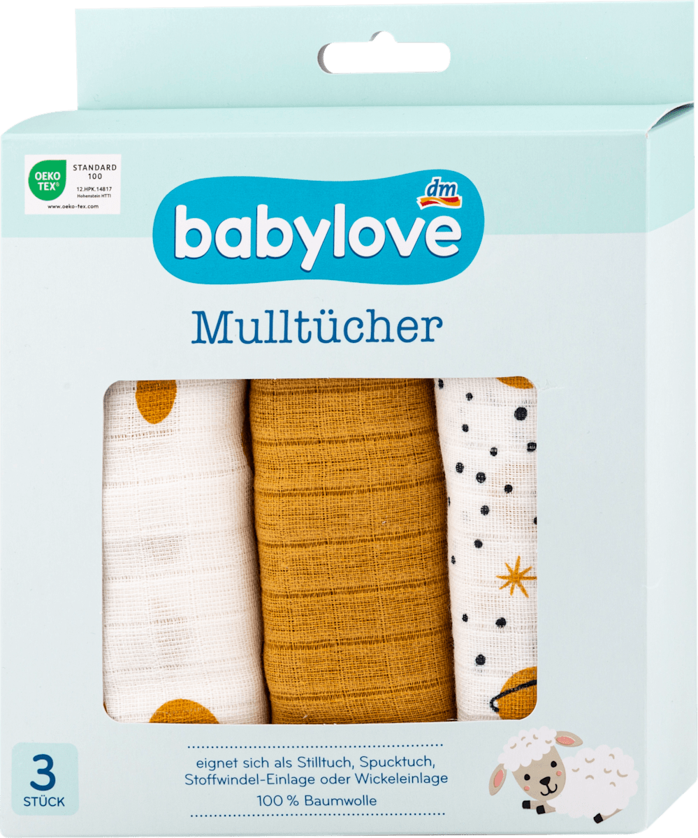 Пелёнки муслиновые babylove, с принтом, 100% хлопок, 80 × 80 см, 3 шт — фото 5