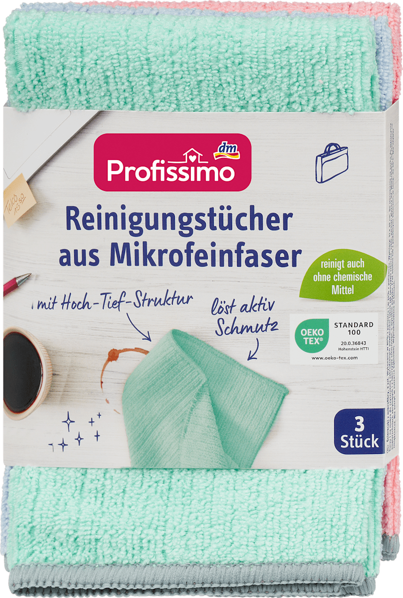 Profissimo Reinigungstcher aus Mikrofeinfaser, 3 St | dm.at