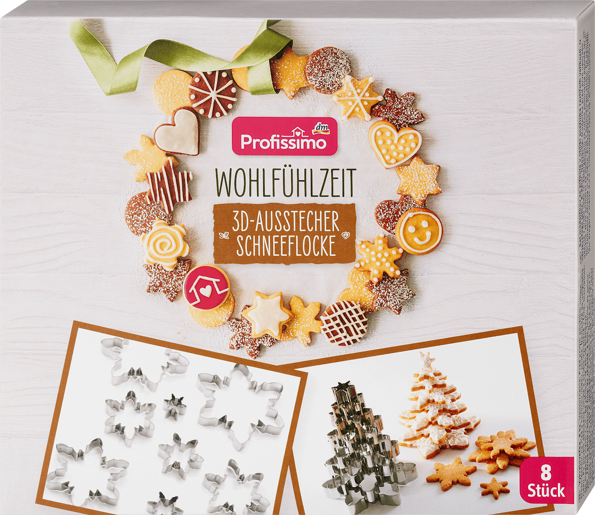 Coximus Schneeflocken-Ausstecher 3-teilig – 55, 40, 27 Mm, Mit Auswurf, Für Fondant & Kekse