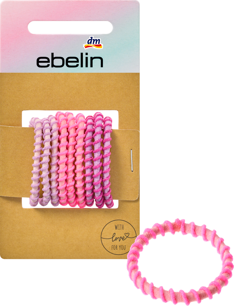 ebelin Haargummis gedreht rosa, 9 St dauerhaft günstig online kaufen ...
