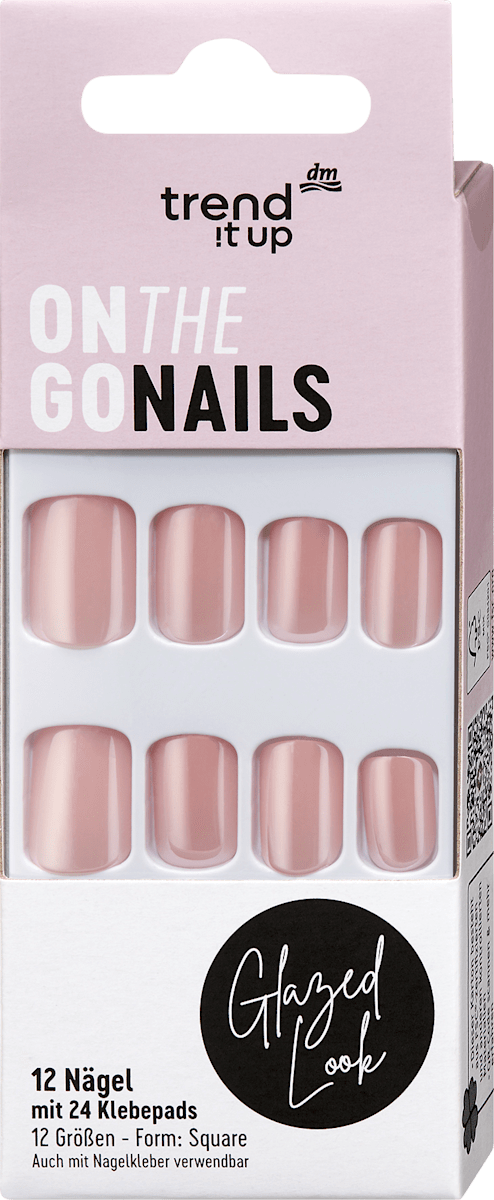 Knstliche Ngel On the Go Nails Glazed Look, 12 St