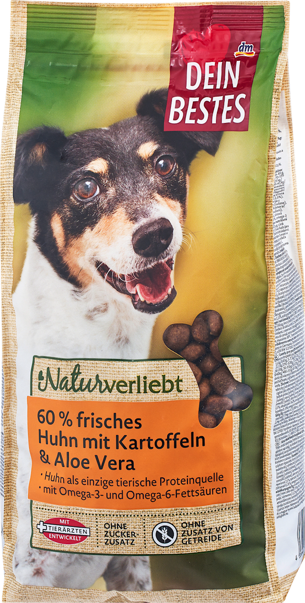 Trockenfutter Hund mit Huhn, Kartoffel & Aloe Vera, Naturverliebt, 1 kg