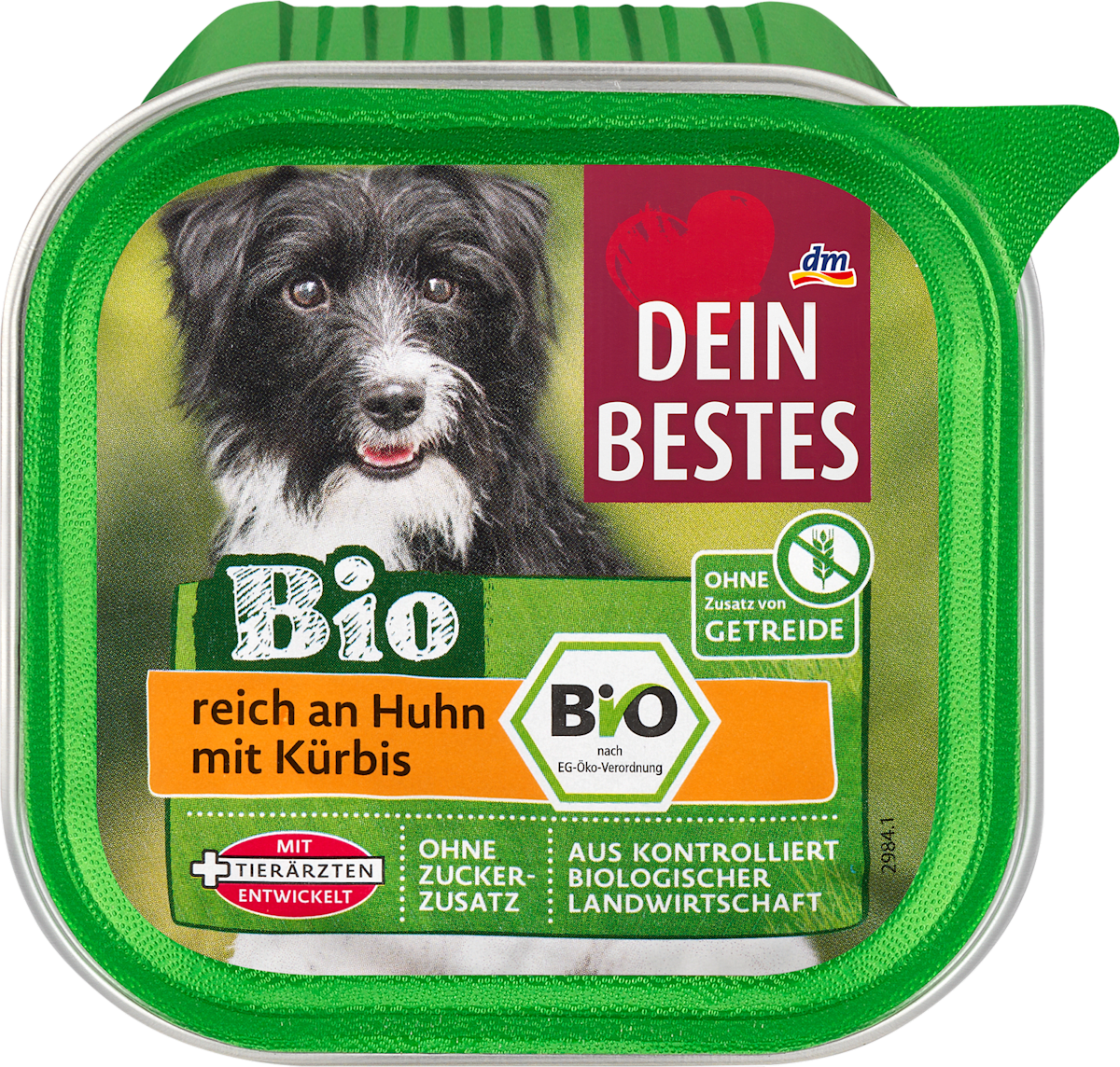 Dein Bestes Nassfutter Hund reich an Bio Huhn mit Krbis, 150 g dauerhaft  gnstig online kaufen | dm.de