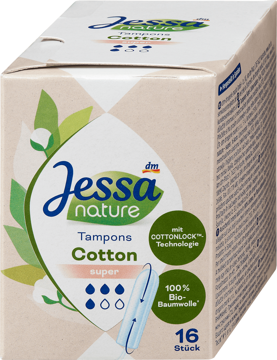 Jessa nature tampoane din bumbac super, 16 buc | dm.ro