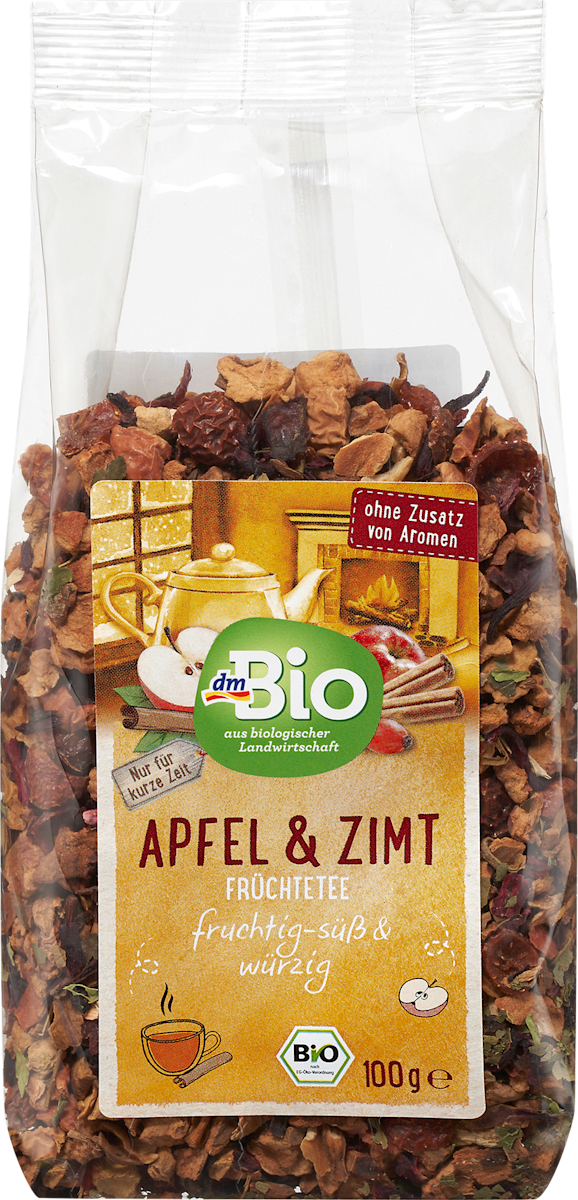 dmBio Früchtetee Apfel &amp; Zimt, lose, 100 g dauerhaft günstig online ...