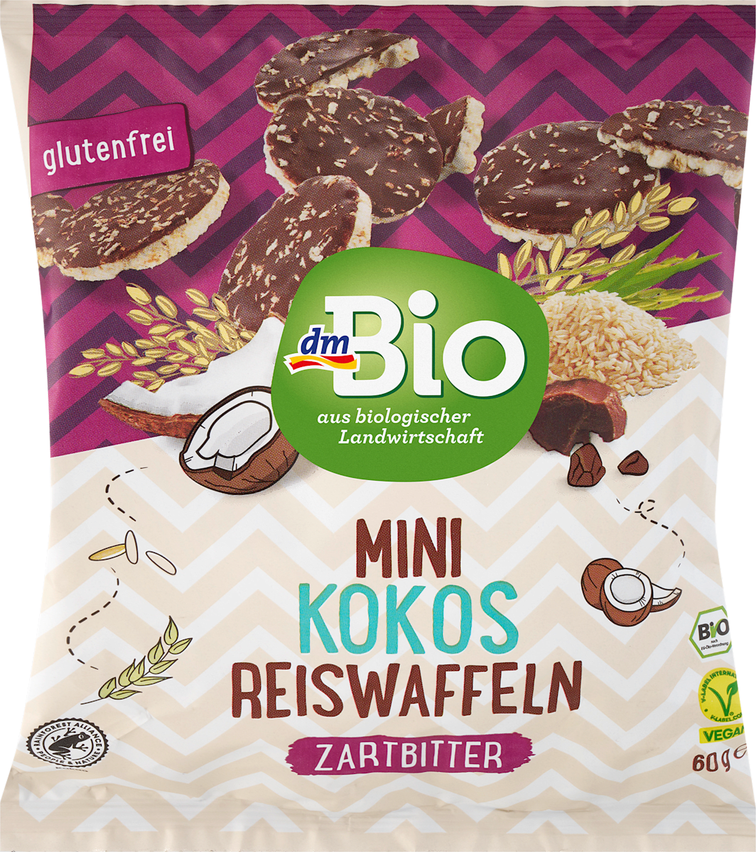 Mini Schokoreiswaffel Kokos Zartbitter, 60 g