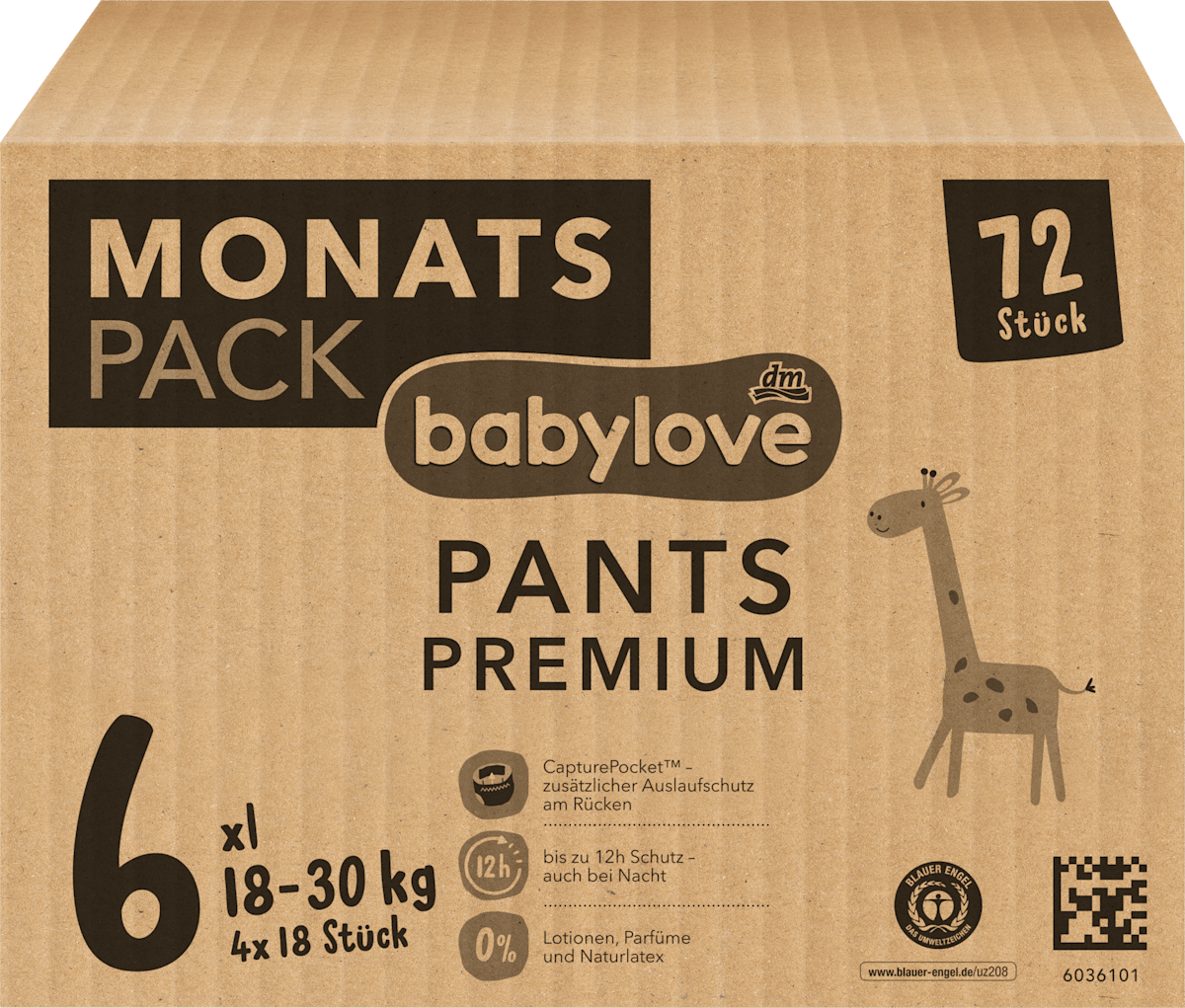 Babylove Couches Premium Taille 8 XXL 18+ Kg – 28 Couches Ultra-Absorbantes Et Confortables