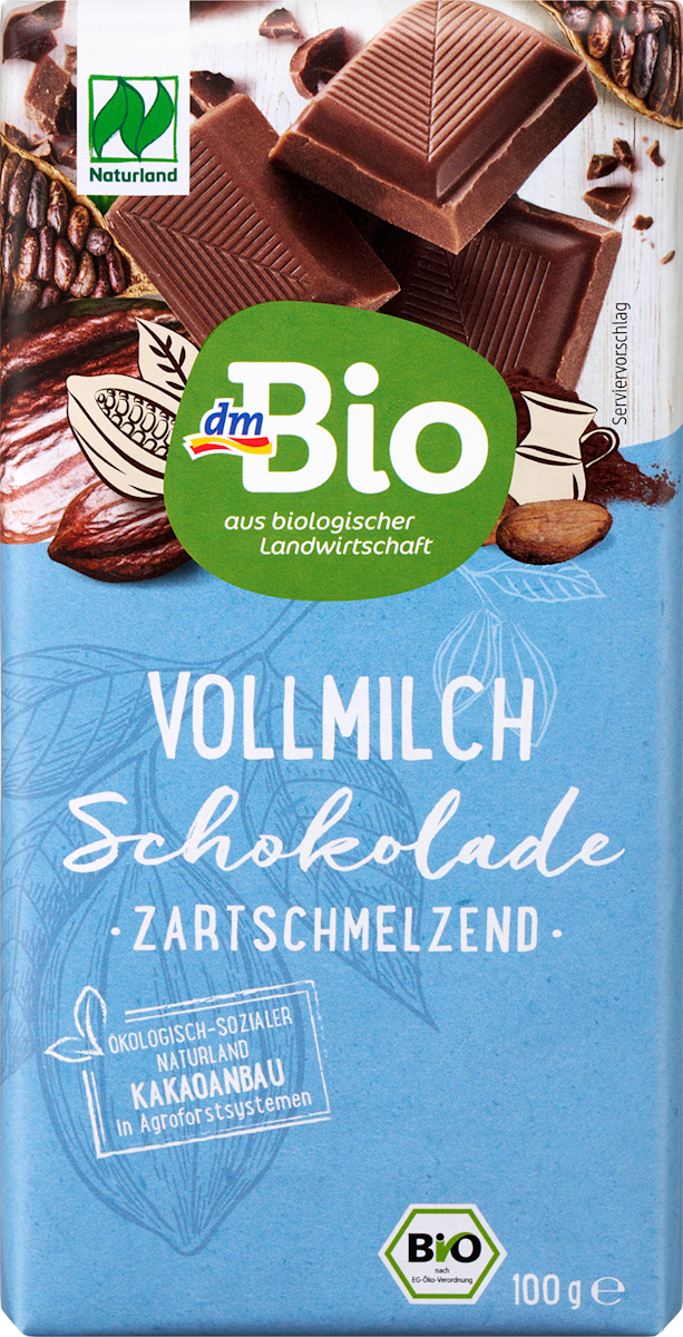 dmBio bio mléčná čokoláda, 100 g | dm.cz