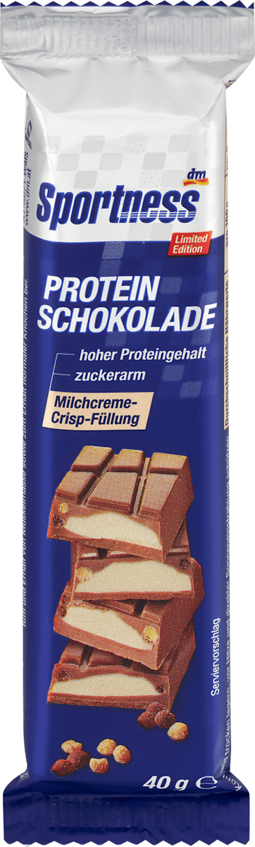 Sportness Protein Schokolade mit Milchcreme-Crisp-Füllung, 40 g ...
