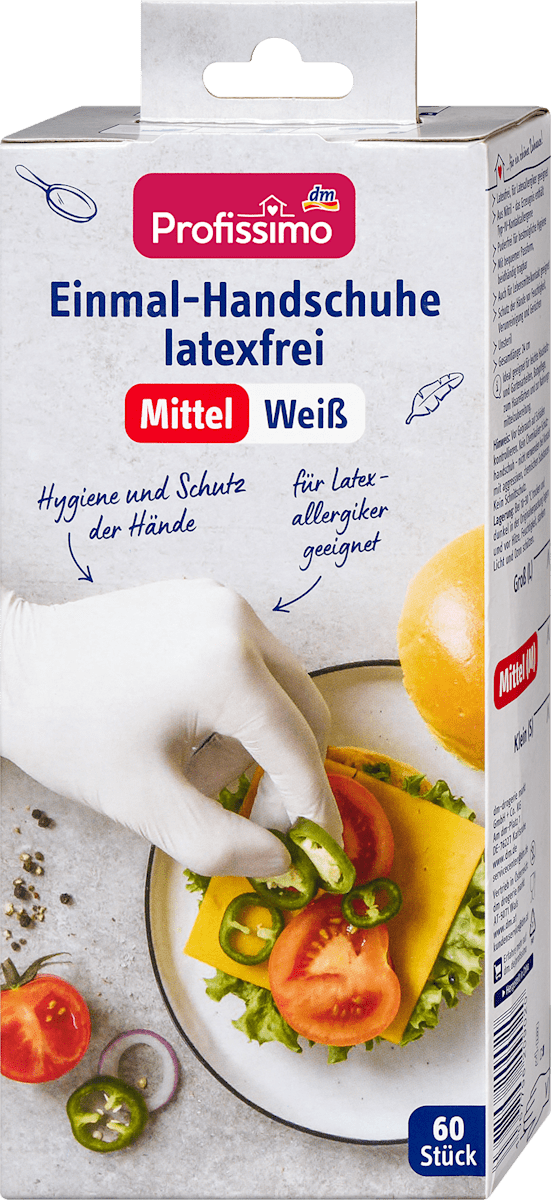 Einmal-Handschuhe latexfrei wei Mittel, 60 St