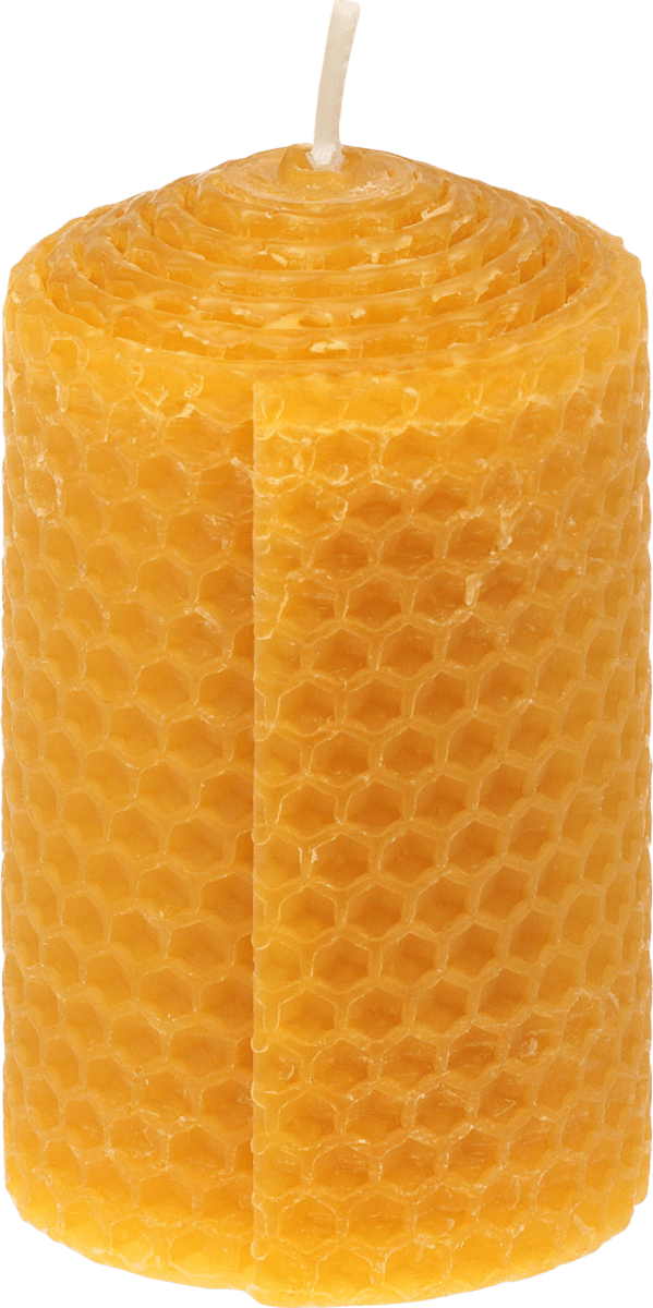 Kerze aus 100% Bienenwachs 90/55, Wabenoptik, 1 St
