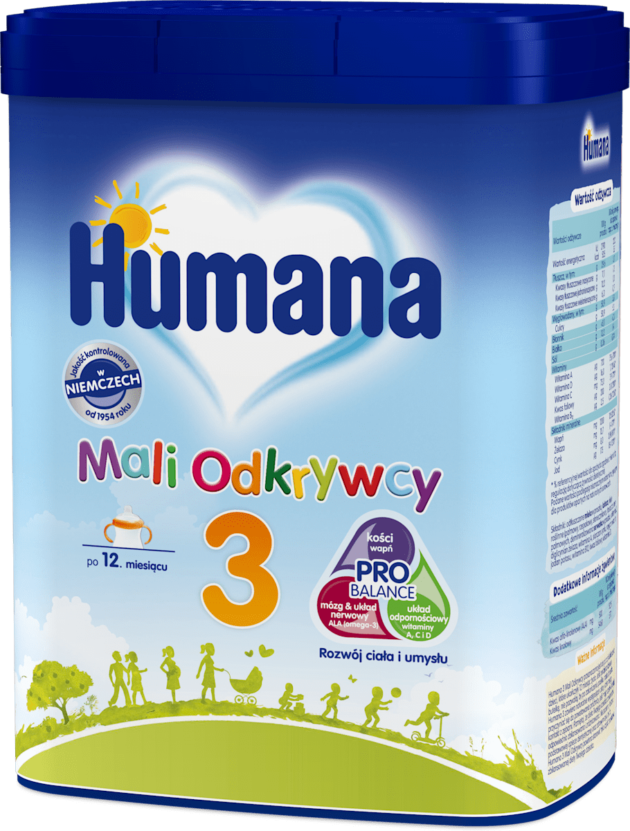 Молочная смесь Humana 3 Mali Odkrywcy, от 12 месяцев, 650 г