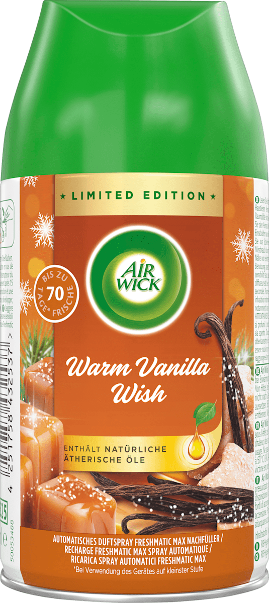 AirWick Duftspray Freshmatic Max Nachfüller Warm Vanilla Wish, 250 ml ...