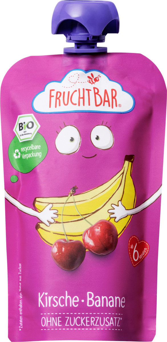 FruchtBar Quetschie Bio Kirsche und Banane ab 6 Monaten, 120 g | dm.at