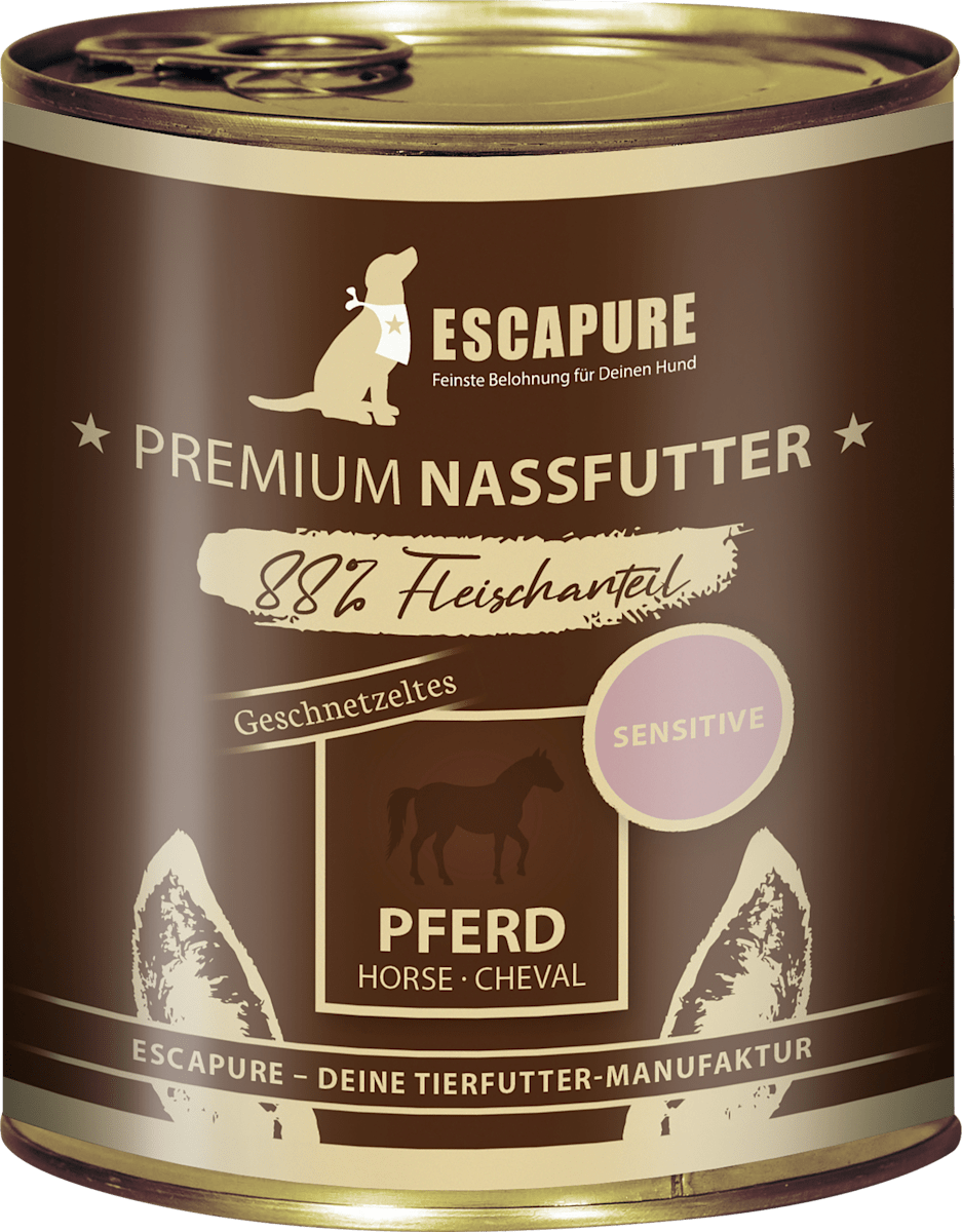 Escapure Nassfutter Hund Pferde Geschnetzeltes, 800 g dauerhaft gnstig  online kaufen | dm.de