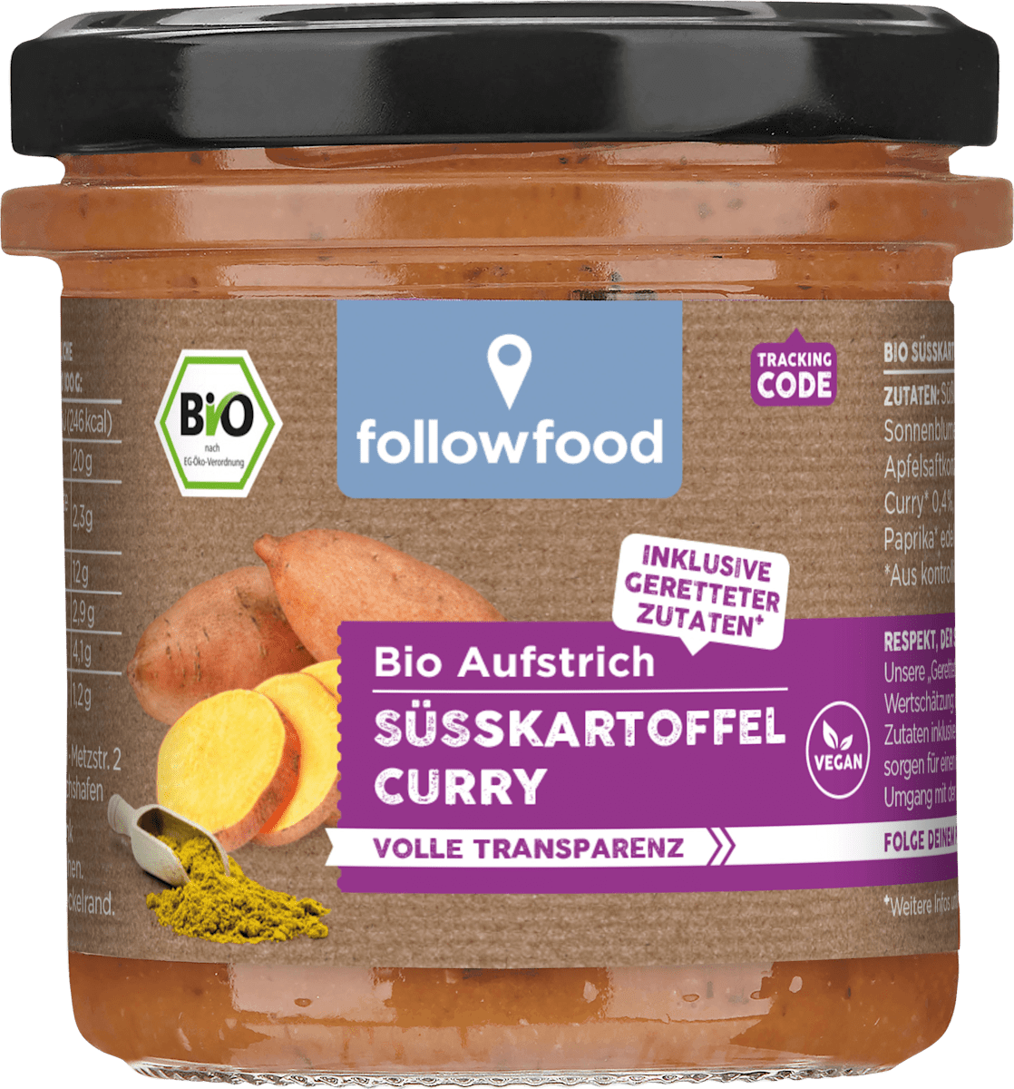 followfood Gemüseaufstrich Süßkartoffel orientalisch, 135 g | dm.at