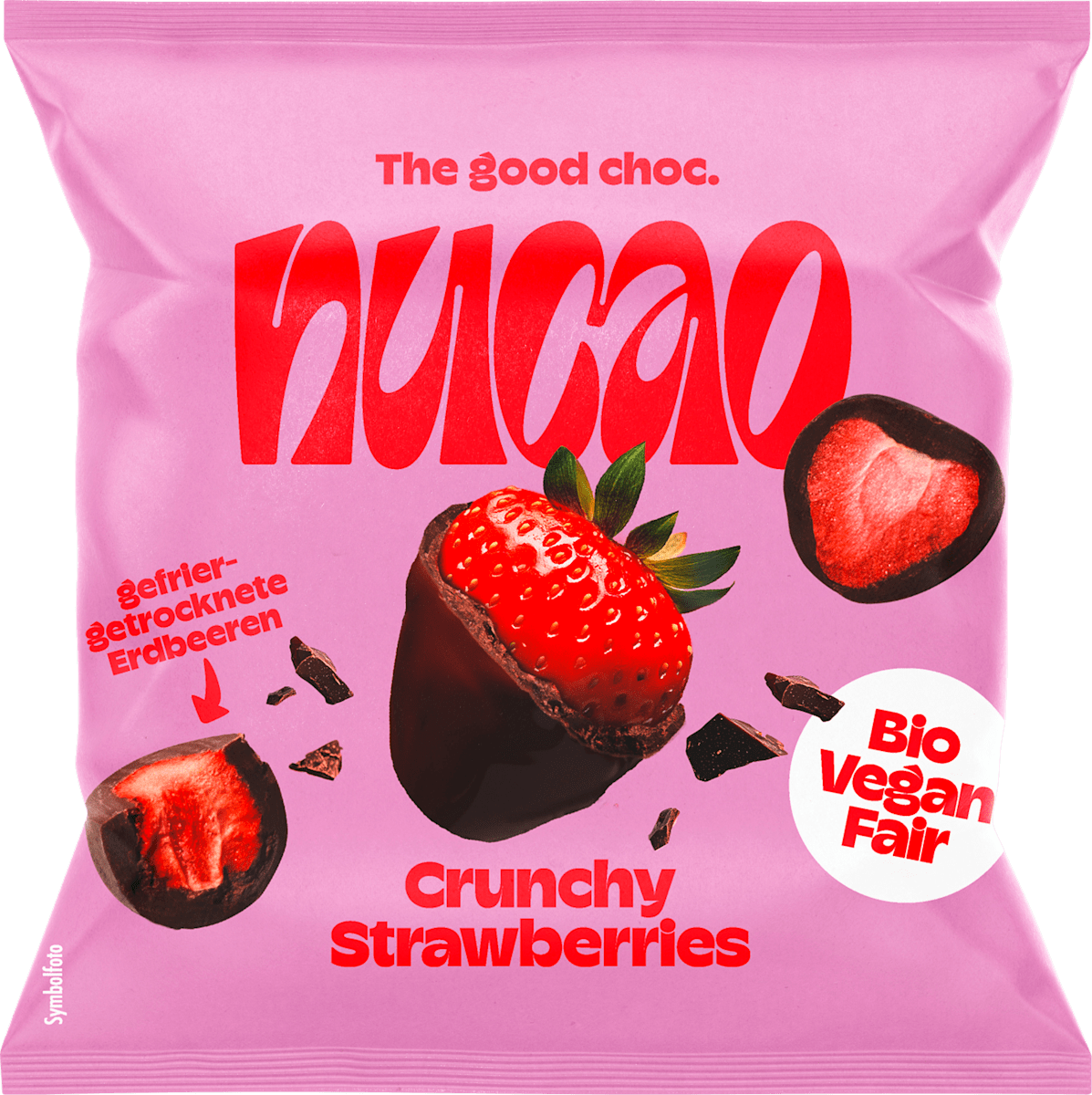 nucao Trockenfrüchte, Crunchy Strawberries, Erdbeeren mit Schokolade ...
