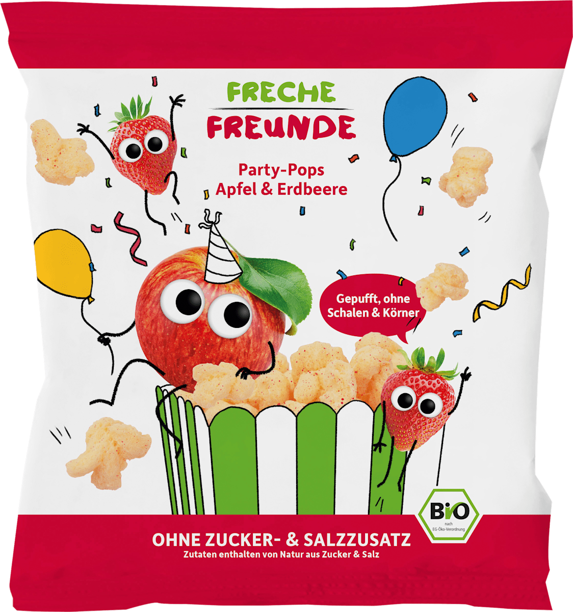 Kindersnack Party Pops Apfel Erdbeere ab 1 Jahr, 15 g