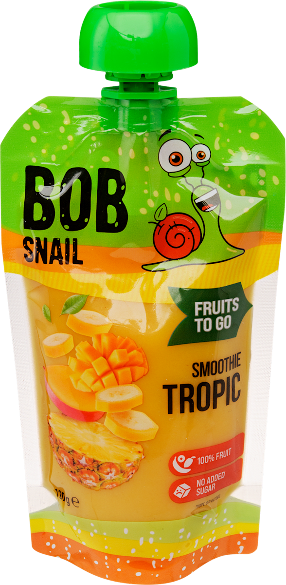 Bob Snail Smoothie, banán-ananász-mangó, 120 g | dm.hu