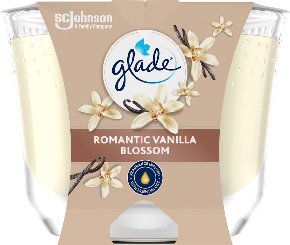 glade Duftkerze im Glas Romantic Vanilla Blossom 204 g, 1 St dauerhaft günstig online kaufen